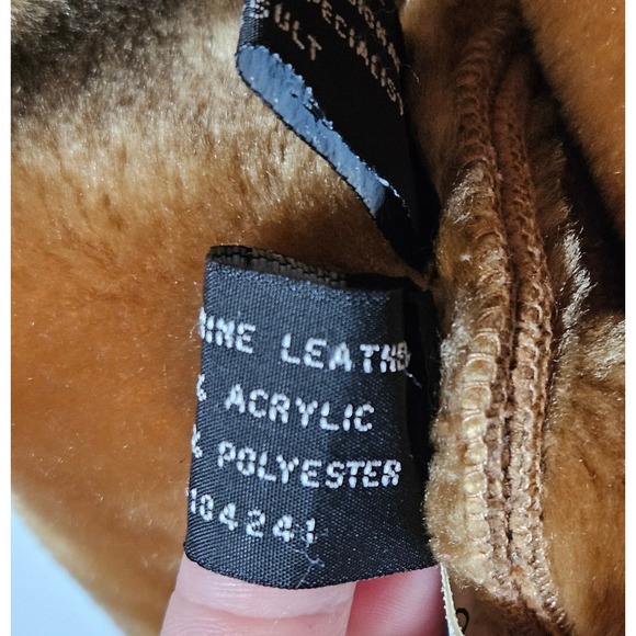 Baby Phat Vintage Genuine‎ Leather Faux Fur Collar Suede Zip Jacket XL Y2K Retro - Picture 9 of 10